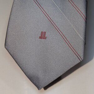 Vintage Lanvin Paris Silk Tie 80s 90s Designer Necktie 3” Classic Geometric Eleg